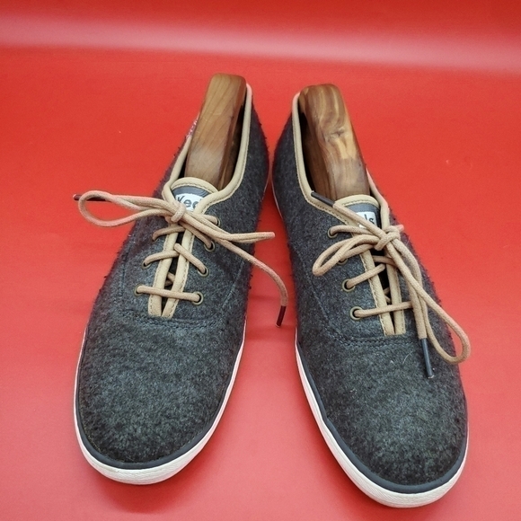 Keds Champion Classic Heather Gray Wool Women Size 10 - Picture 3 of 9
